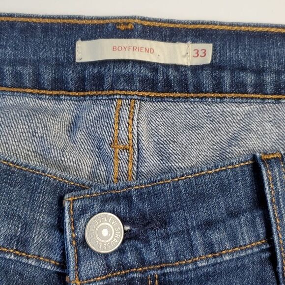 33 LEVI'S RED TAB BOYFRIEND short cropped JEANS - Picture 4 of 12